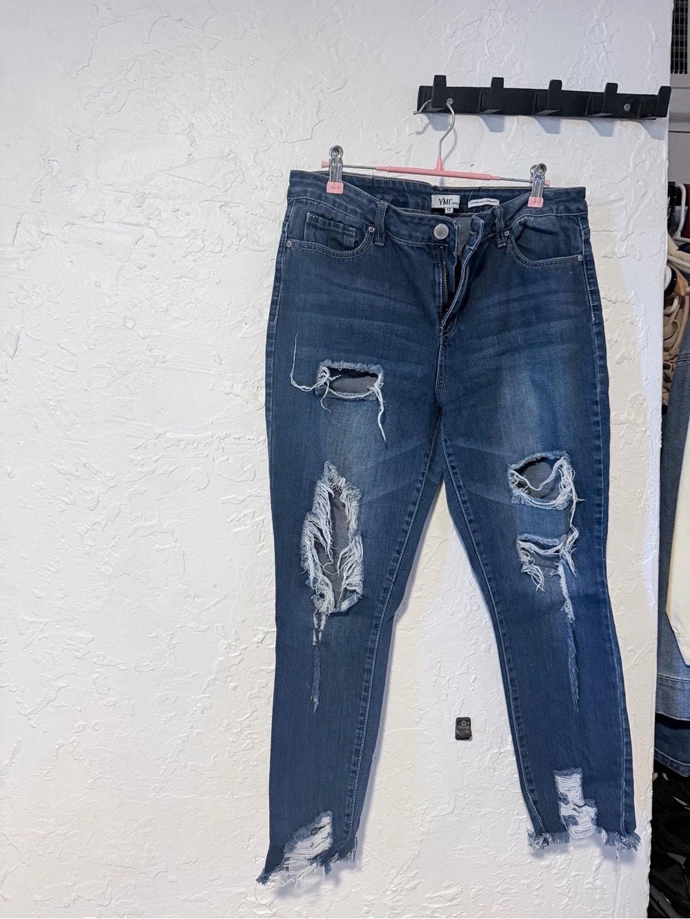 YMI Dark Blue Ripped Skinny Jeans